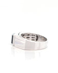 Baikalla Jewelry Baikalla™ "Emerald Cabochon" Genuine Burmese Emerald Cut Black Jadeite Jade Ring
