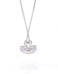 Baikalla Jewelry Silver Amethyst Necklace Baikalla™ Classic Sterling Silver Natural Amethyst Garnet Swan Pendant Necklace