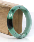 Baikalla Jewelry Jadeite Jade Bangle Bracelet "Classic Bangle" Forest Green Genuine Jadeite Jade Bangle (59.46 mm )