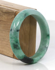 Baikalla Jewelry Jadeite Jade Bangle Bracelet "Classic Bangle" Forest Green Genuine Jadeite Jade Bangle (59.46 mm )