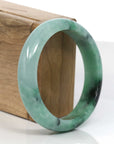 Baikalla Jewelry Jadeite Jade Bangle Bracelet "Classic Bangle" Forest Green Genuine Jadeite Jade Bangle (59.46 mm )