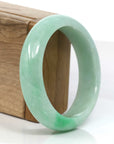 Baikalla Jewelry Jadeite Jade Bangle Bracelet Baikalla Classic Green Natural Jadeite Jade Wider Bangle Bracelet (57.8 mm)