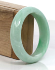 Baikalla Jewelry Jadeite Jade Bangle Bracelet Baikalla Classic Green Natural Jadeite Jade Wider Bangle Bracelet (57.8 mm)