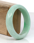 Baikalla Jewelry Jadeite Jade Bangle Bracelet Baikalla Classic Green Natural Jadeite Jade Wider Bangle Bracelet (57.8 mm)