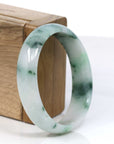 Baikalla Jewelry Jadeite Jade Bangle Bracelet Copy of Baikalla Genuine Burmese Green Jadeite Jade Oval Bangle (59.26 mm)