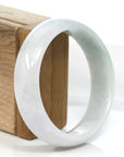 Baikalla Jewelry Jadeite Jade Bangle Bracelet Genuine Burmese White Lavender Jadeite Jade Bangle Bracelet (59.7mm)