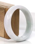 Baikalla Jewelry Jadeite Jade Bangle Bracelet Genuine Burmese White Lavender Jadeite Jade Bangle Bracelet (59.7mm)