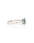 Baikalla Jewelry Gold Sapphire Ring 14k White Gold Natural Emerald Ring With Diamond
