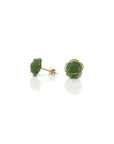 Baikalla Jewelry Gold Jade Earrings Copy of Baikalla™ "Rose Flowers" 14k Solid Gold High-end Real Green Jade Rose Flower Earrings