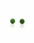 Baikalla Jewelry Gold Jade Earrings Copy of Baikalla™ "Rose Flowers" 18k Solid Gold Real Green Jade Rose Flower Earrings