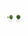 Baikalla Jewelry Gold Jade Earrings Copy of Baikalla™ "Rose Flowers" 18k Solid Gold Real Green Jade Rose Flower Earrings