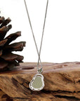 Baikalla Jewelry Jade Pendant Baikalla™ "Laughing Buddha" Genuine Nephrite White Jade Buddha Pendant Necklace