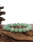 Baikalla Jewelry jade beads bracelet Jadeite Jade 9 mm Round Green Beads Bracelet ( 9 mm )