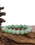 Baikalla Jewelry jade beads bracelet Jadeite Jade 9 mm Round Green Beads Bracelet ( 9 mm )