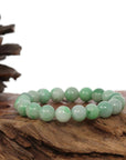 Baikalla Jewelry jade beads bracelet Jadeite Jade 9 mm Round Green Beads Bracelet ( 9 mm )