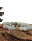 Baikalla Jewelry jade beads bracelet Genuine Jadeite Jade Round Multiple Colors Beads Bracelet ( 9 mm)