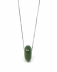 Baikalla Jewelry Jade Pendant Necklace Baikalla™ "Good Luck Button" Necklace Real Green Jade Lucky KouKou Donut Pendant Necklace