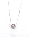 Baikalla Jewelry Gemstone Pendant Necklace 18k White Gold Tahitian AA Pearl Necklace