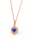 Baikalla Jewelry Gold Sapphire Necklace 18k Rose Gold Lab. Created Sapphire, Ruby & CZ Pendant Necklace
