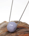 Baikalla Jewelry Jade Pendant Necklace Baikalla™ "Good Luck Button" Necklace Real Lavender Jade Lucky KouKou Pendant Necklace