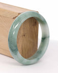 Baikalla Jewelry Jadeite Jade Bangle Bracelet Baikalla "Classic Bangle" Blue-Green Natural Burmese Jadeite Jade Bangle ( 59 mm )
