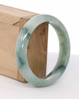 Baikalla Jewelry Jadeite Jade Bangle Bracelet Baikalla "Classic Bangle" Blue-Green Natural Burmese Jadeite Jade Bangle ( 59 mm )