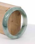 Baikalla Jewelry Jadeite Jade Bangle Bracelet Baikalla "Classic Bangle" Blue-Green Natural Burmese Jadeite Jade Bangle ( 59 mm )