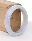 Baikalla Jewelry Jadeite Jade Bangle Bracelet Baikalla "Classic Bangle" Lavender Natural Burmese Jadeite Jade Bangle ( 56 mm )