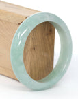 Baikalla Jewelry Jadeite Jade Bangle Bracelet Baikalla "Classic Bangle" Blue-Green Natural Burmese Jadeite Jade Bangle ( 59.2mm )