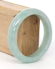 Baikalla Jewelry Jadeite Jade Bangle Bracelet Baikalla "Classic Bangle" Blue-Green Natural Burmese Jadeite Jade Bangle ( 59.2mm )