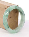 Baikalla Jewelry Jadeite Jade Bangle Bracelet Baikalla "Classic Bangle" Green Natural Burmese Jadeite Jade Bangle ( 56.33mm )