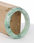 Baikalla Jewelry Jadeite Jade Bangle Bracelet Baikalla "Classic Bangle" Green Natural Burmese Jadeite Jade Bangle ( 56.33mm )