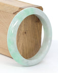Baikalla Jewelry Jadeite Jade Bangle Bracelet Lavender- Green Natural Genuine Burmese Jadeite Jade Bangle