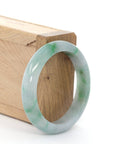 Baikalla Jewelry Jadeite Jade Bangle Bracelet Baikalla "Classic Bangle" Green Natural Burmese Jadeite Jade Bangle ( 52.36 mm )