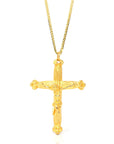 Baikalla Jewelry 24K Pure Yellow Gold Pendant 24k Yellow Gold Crosse Charm Necklace