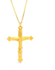 Baikalla Jewelry 24K Pure Yellow Gold Pendant 24k Yellow Gold Crosse Charm Necklace