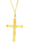 Baikalla Jewelry 24K Pure Yellow Gold Pendant 24k Yellow Gold Crosse Charm Necklace