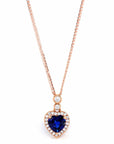 Baikalla Jewelry Gold Sapphire Necklace 18K Ruby Necklace 18k Rose Gold Lab. Created Sapphire, Ruby & CZ Pendant Necklace