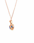 Baikalla Jewelry Gold Sapphire Necklace 18k Rose Gold Lab. Created Sapphire, Ruby & CZ Pendant Necklace