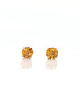 Baikalla Jewelry Gold Gemstone Earrings Baikalla 14k Classic White Gold Natural 4mm Citrine Stud Earrings