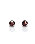 Baikalla Jewelry Gold Gemstone Earrings Baikalla 14k Classic White Gold Natural 1cttw Garnet Stud Earrings
