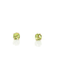 Baikalla Jewelry Gold Gemstone Earrings Baikalla 14k Classic Yellow Gold Natural 4*4mm 1/2cttw Peridot Earrings