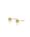 Baikalla Jewelry Gold Gemstone Earrings Baikalla 14k Classic Yellow Gold Natural 4*4mm 1/2cttw Peridot Earrings