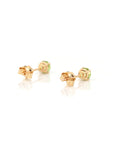 Baikalla Jewelry Gold Gemstone Earrings Baikalla 14k Classic Yellow Gold Natural 4*4mm 1/2cttw Peridot Earrings