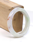 Baikalla Jewelry Jadeite Jade Bangle Bracelet Baikalla "Classic Bangle" Whitish Green Natural Jadeite Jade Bangle (54.35mm )