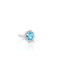Baikalla Jewelry Gemstone Ring Sterling Silver Oval Sky Blue Topaz Ring