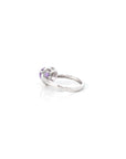 Baikalla Jewelry Sterling Silver Gemstone Ring Sterling Silver Amethyst, Citrine, & Garnet Heart Ring