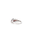 Baikalla Jewelry Sterling Silver Gemstone Ring Sterling Silver Red Garnet Anniversary Band Ring