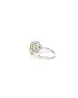 Baikalla Jewelry Sterling Silver Gemstone Ring Sterling Silver Emerald Fancy Cut Peridot Ring