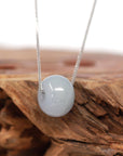 Baikalla Jewelry Jade Pendant Necklace Baikalla™ "Good Luck Button" Necklace Light Lavender Jade Lucky KouKou Pendant Necklace